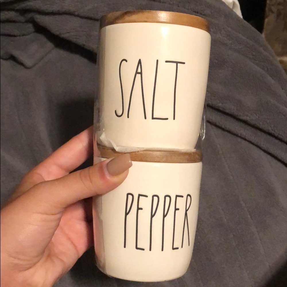 rae dunn salt and pepper canisters